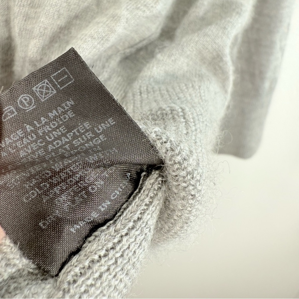 Isabel Marant Light Gray Cashmere Silk Faux Wrap Italian Yarn Sweater 34 XS - Picture 9 of 9